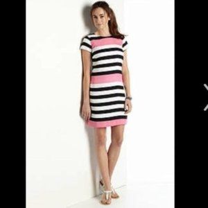 Crown & Ivy CapSleeve ShiftDress Stripe Colorblock
